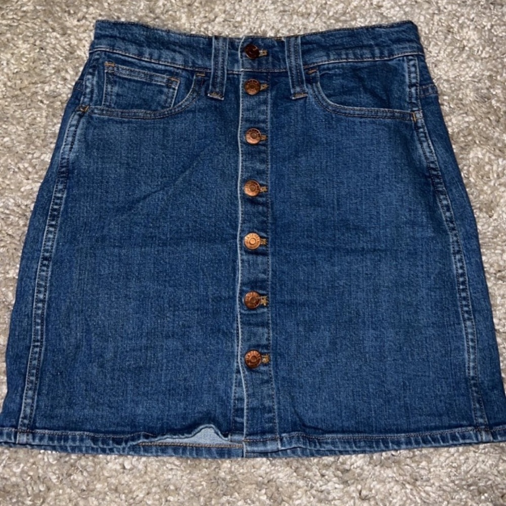 Madewell Jean button down skirt size 26